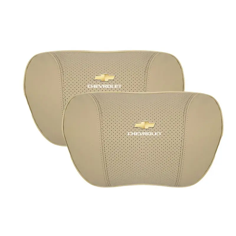 Suitable For Chevrolet Car Nappa Memory Foam Seat Headrest Lumbar Pillow Off-White