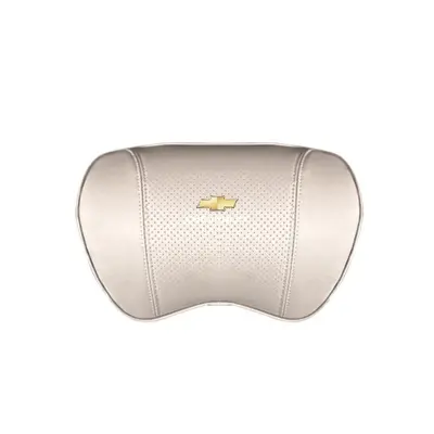 Suitable For Chevrolet Car Nappa Memory Foam Seat Headrest Lumbar Pillow White 02