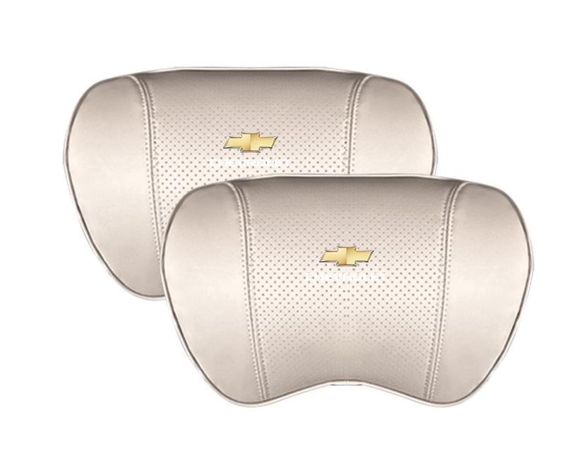 Suitable For Chevrolet Car Nappa Memory Foam Seat Headrest Lumbar Pillow White