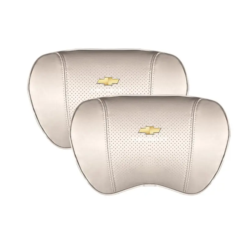 Suitable For Chevrolet Car Nappa Memory Foam Seat Headrest Lumbar Pillow White