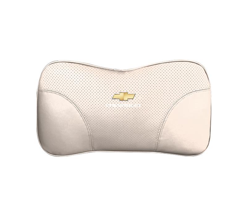 Suitable For Chevrolet Car Nappa Memory Foam Seat Headrest Lumbar Pillow White