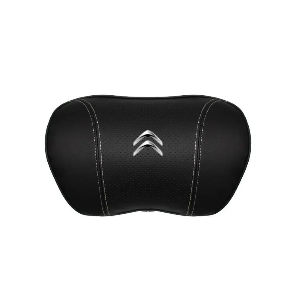 Suitable For Citroen Car Nappa Memory Foam Seat Headrest Lumbar Pillow Black
