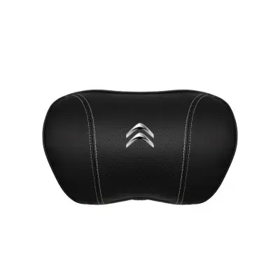 Suitable For Citroen Car Nappa Memory Foam Seat Headrest Lumbar Pillow Black 02