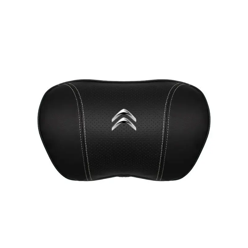Suitable For Citroen Car Nappa Memory Foam Seat Headrest Lumbar Pillow Black