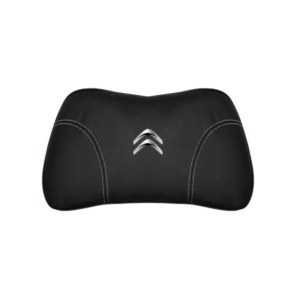 Suitable For Citroen Car Nappa Memory Foam Seat Headrest Lumbar Pillow Black