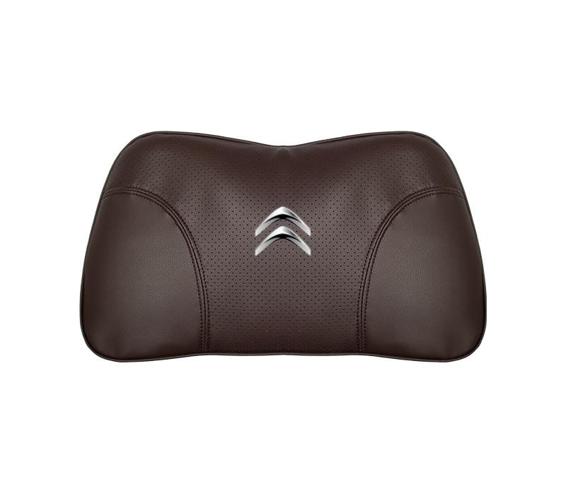 Suitable For Citroen Car Nappa Memory Foam Seat Headrest Lumbar Pillow Brown