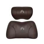 Suitable For Citroen Car Nappa Memory Foam Seat Headrest Lumbar Pillow Brown
