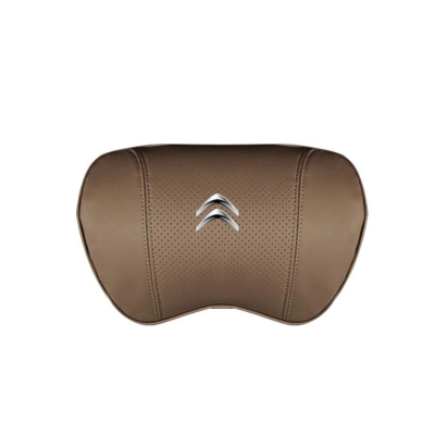 Suitable For Citroen Car Nappa Memory Foam Seat Headrest Lumbar Pillow Coffee Color 02