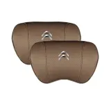 Suitable For Citroen Car Nappa Memory Foam Seat Headrest Lumbar Pillow Coffee Color