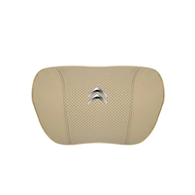 Suitable For Citroen Car Nappa Memory Foam Seat Headrest Lumbar Pillow Off-White 02
