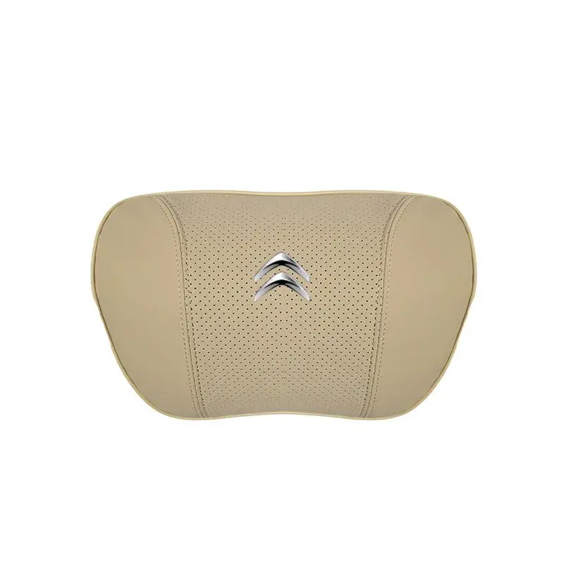 Suitable For Citroen Car Nappa Memory Foam Seat Headrest Lumbar Pillow Off-White