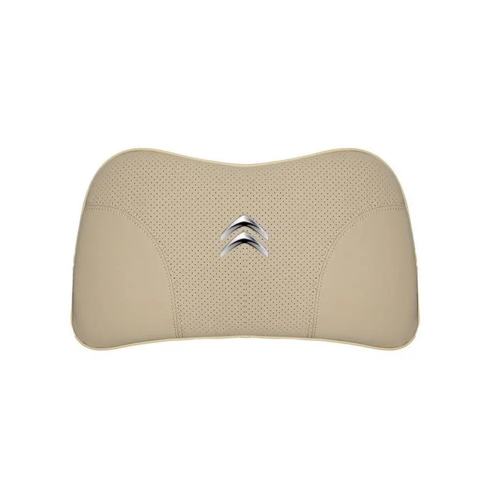 Suitable For Citroen Car Nappa Memory Foam Seat Headrest Lumbar Pillow Off-White