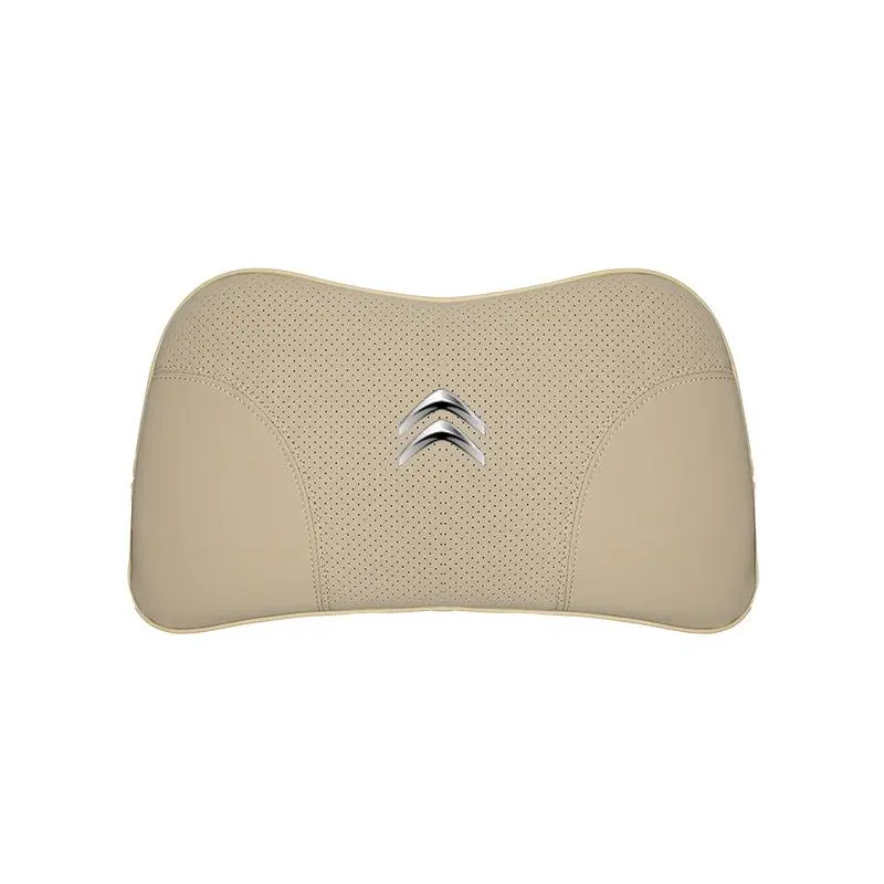 Suitable For Citroen Car Nappa Memory Foam Seat Headrest Lumbar Pillow Off-White
