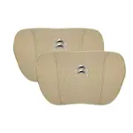 Suitable For Citroen Car Nappa Memory Foam Seat Headrest Lumbar Pillow Off-White