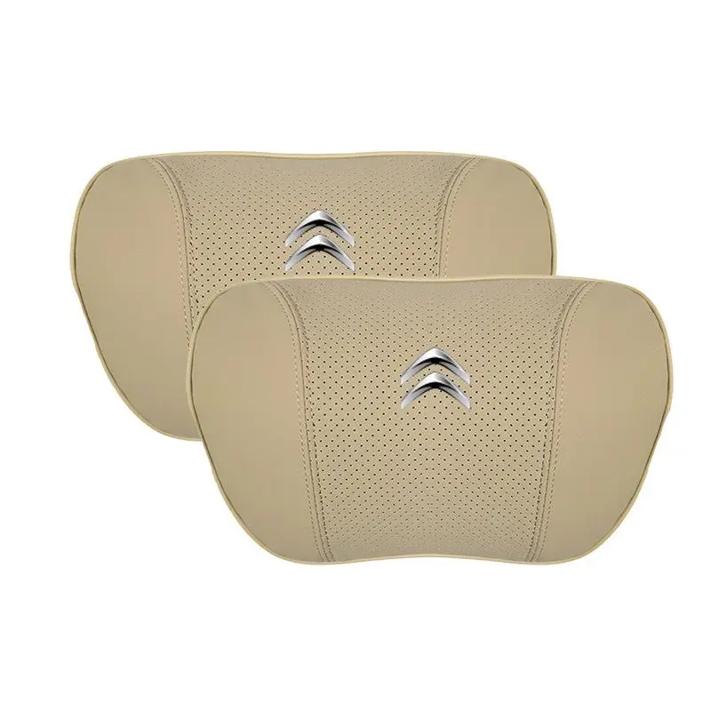 Suitable For Citroen Car Nappa Memory Foam Seat Headrest Lumbar Pillow Off-White