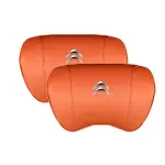 Suitable For Citroen Car Nappa Memory Foam Seat Headrest Lumbar Pillow Orange