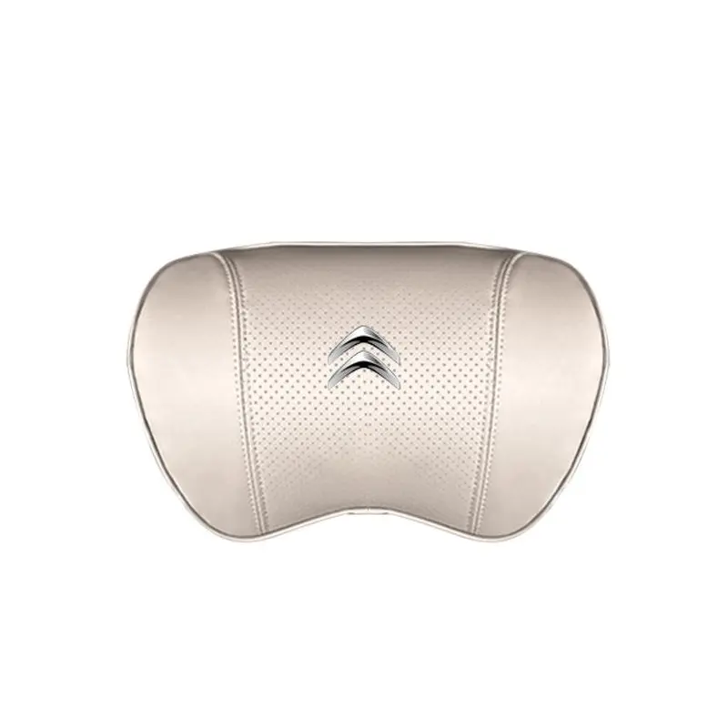 Suitable For Citroen Car Nappa Memory Foam Seat Headrest Lumbar Pillow White