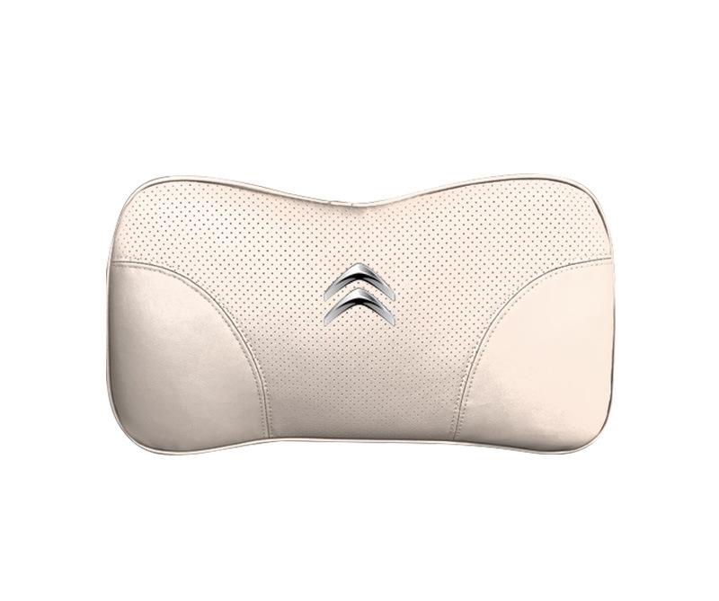 Suitable For Citroen Car Nappa Memory Foam Seat Headrest Lumbar Pillow White