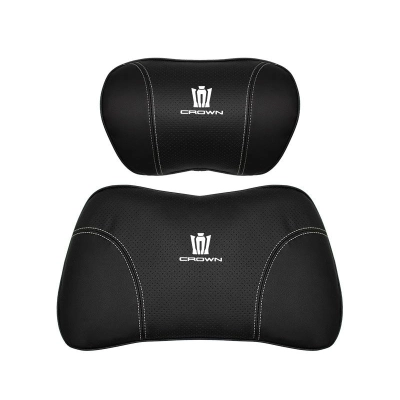 Suitable For Crown Kluger Car Seat Headrest Lumbar Pillow Black 01