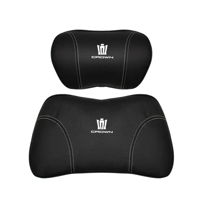 Suitable For Crown Kluger Car Seat Headrest Lumbar Pillow Black