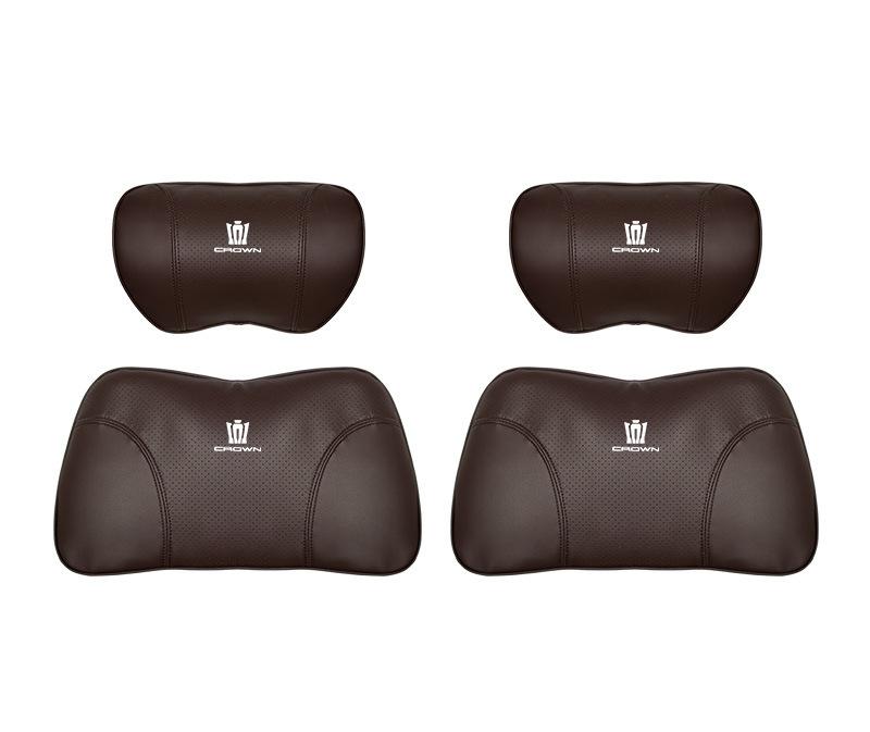 Suitable For Crown Kluger Car Seat Headrest Lumbar Pillow Brown