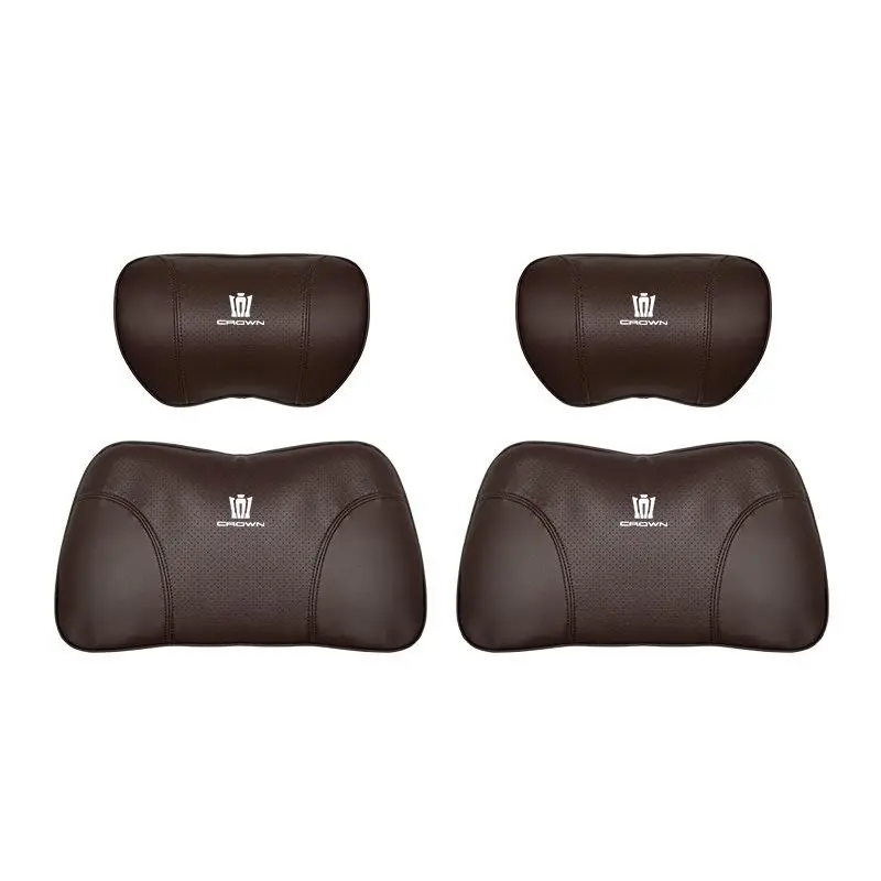 Suitable For Crown Kluger Car Seat Headrest Lumbar Pillow Brown
