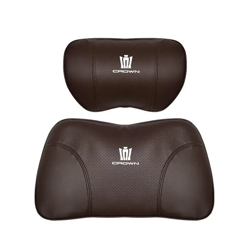 Suitable For Crown Kluger Car Seat Headrest Lumbar Pillow Brown