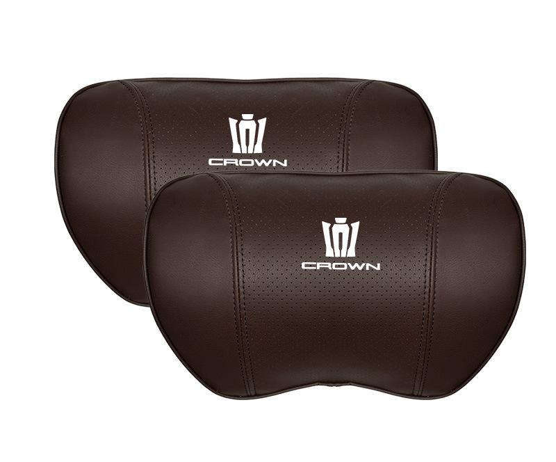 Suitable For Crown Kluger Car Seat Headrest Lumbar Pillow Brown