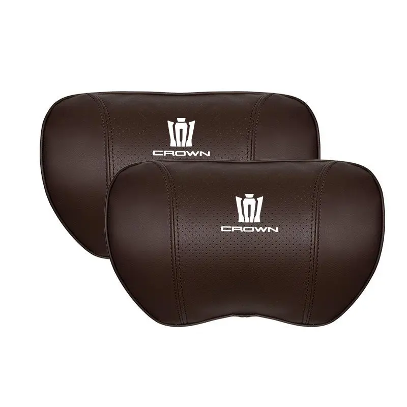 Suitable For Crown Kluger Car Seat Headrest Lumbar Pillow Brown