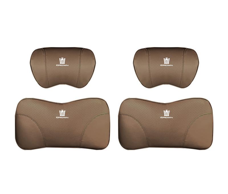 Suitable For Crown Kluger Car Seat Headrest Lumbar Pillow Coffee Color