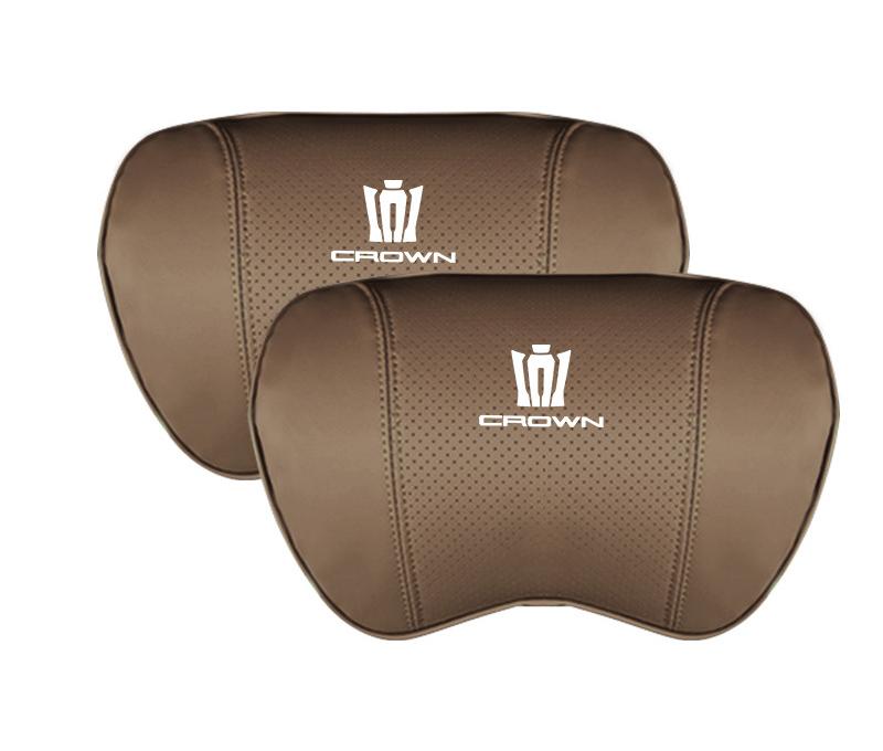 Suitable For Crown Kluger Car Seat Headrest Lumbar Pillow Coffee Color