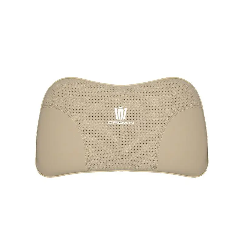 Suitable For Crown Kluger Car Seat Headrest Lumbar Pillow Off-White