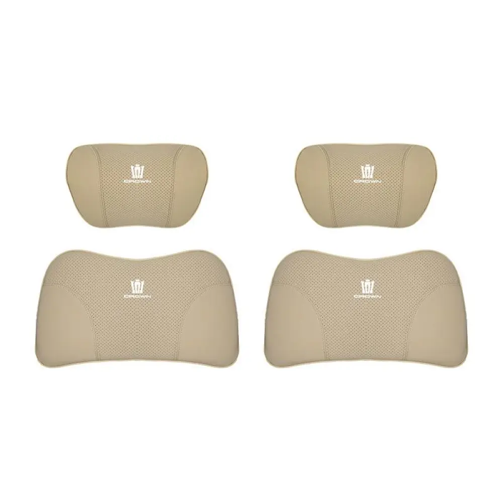 Suitable For Crown Kluger Car Seat Headrest Lumbar Pillow Off-White
