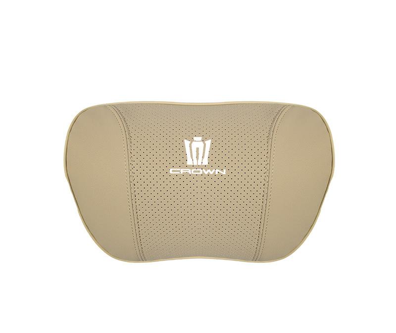 Suitable For Crown Kluger Car Seat Headrest Lumbar Pillow Off-White