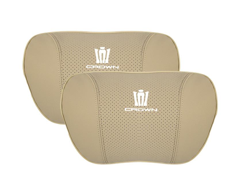 Suitable For Crown Kluger Car Seat Headrest Lumbar Pillow Off-White