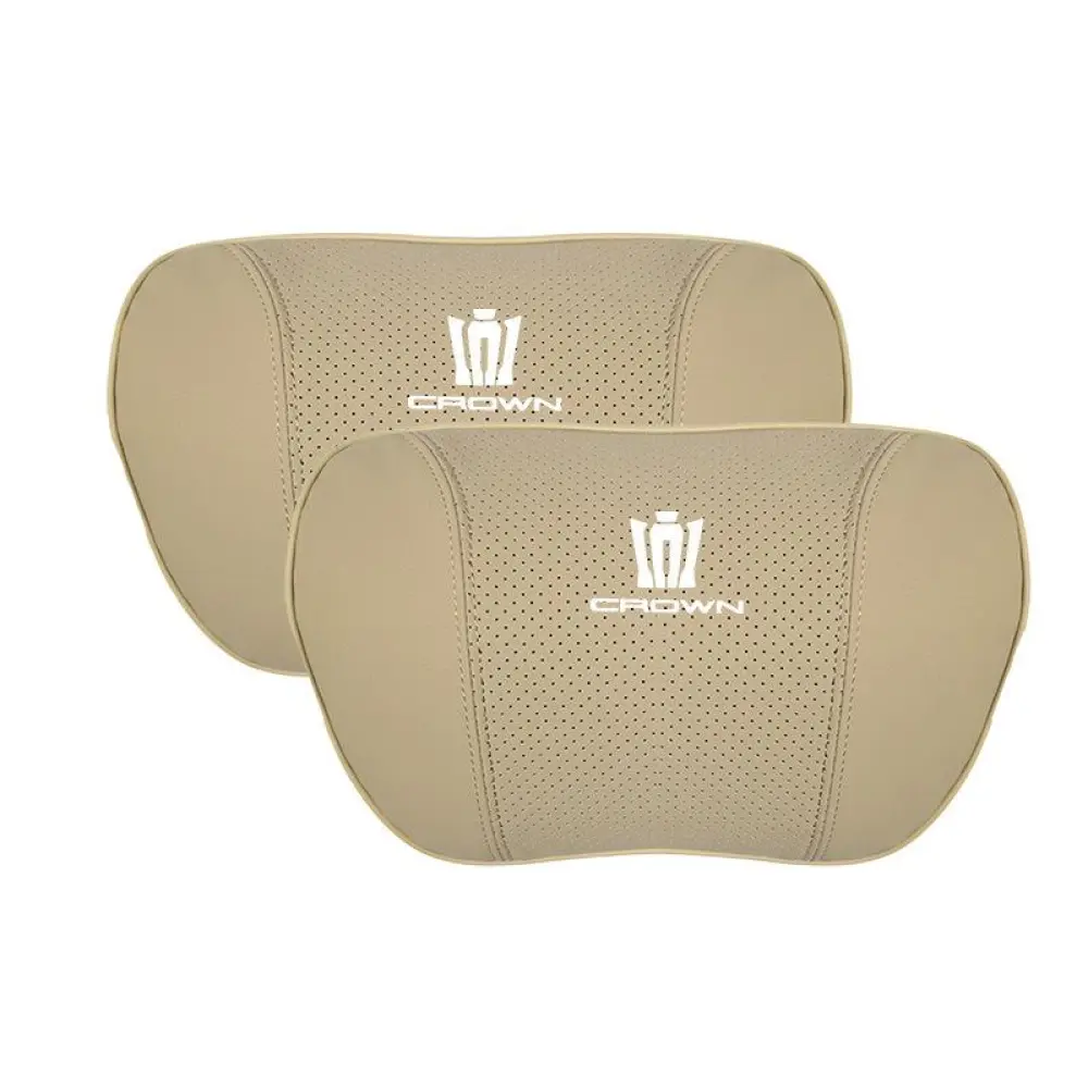 Suitable For Crown Kluger Car Seat Headrest Lumbar Pillow Off-White