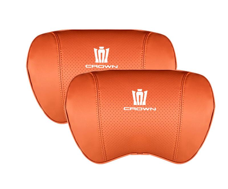 Suitable For Crown Kluger Car Seat Headrest Lumbar Pillow Orange