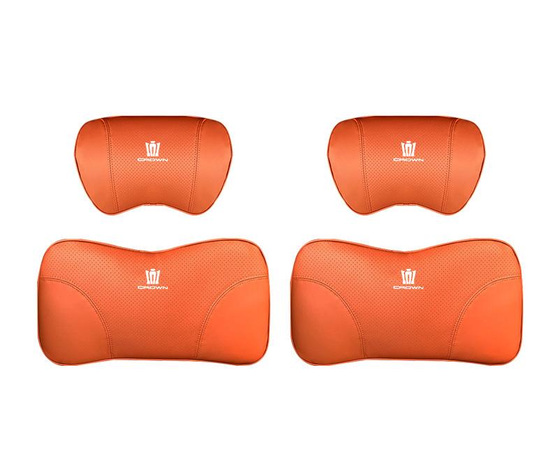 Suitable For Crown Kluger Car Seat Headrest Lumbar Pillow Orange