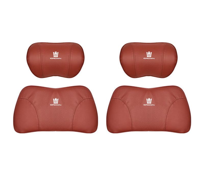 Suitable For Crown Kluger Car Seat Headrest Lumbar Pillow Red