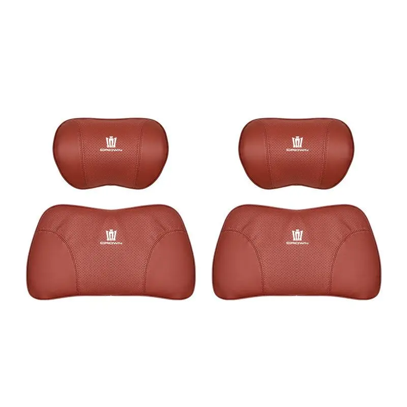 Suitable For Crown Kluger Car Seat Headrest Lumbar Pillow Red