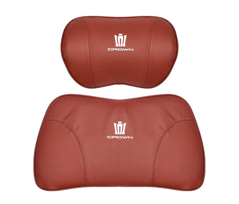 Suitable For Crown Kluger Car Seat Headrest Lumbar Pillow Red