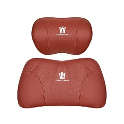 Suitable For Crown Kluger Car Seat Headrest Lumbar Pillow Red 01