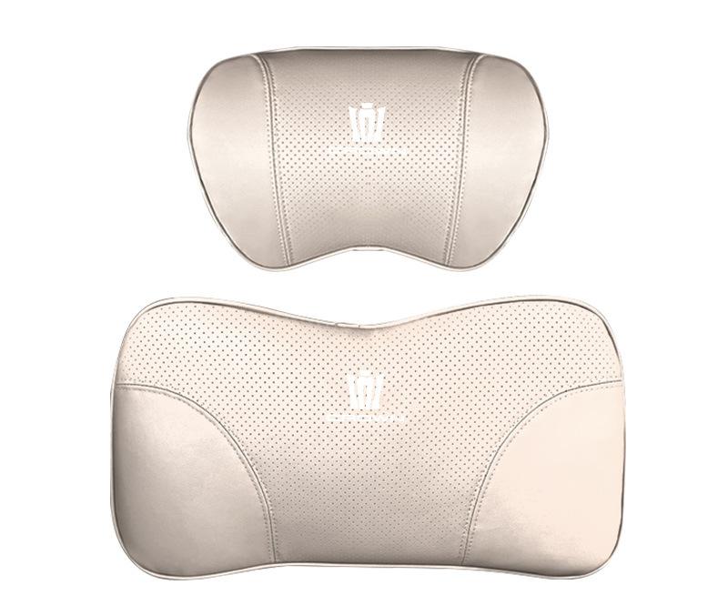 Suitable For Crown Kluger Car Seat Headrest Lumbar Pillow White