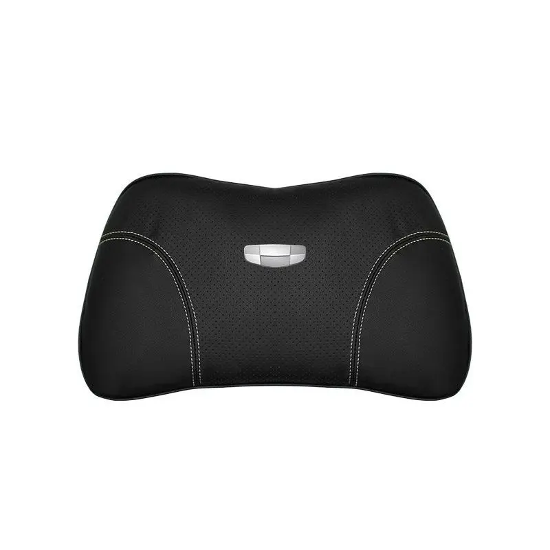 Suitable For Geometry Car Seat Headrest Lumbar Pillow Black