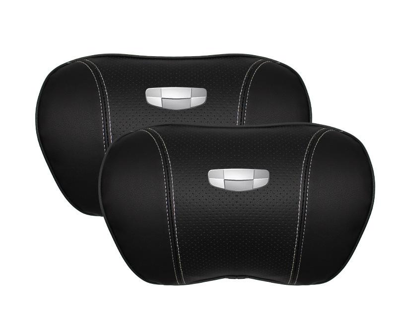Suitable For Geometry Car Seat Headrest Lumbar Pillow Black