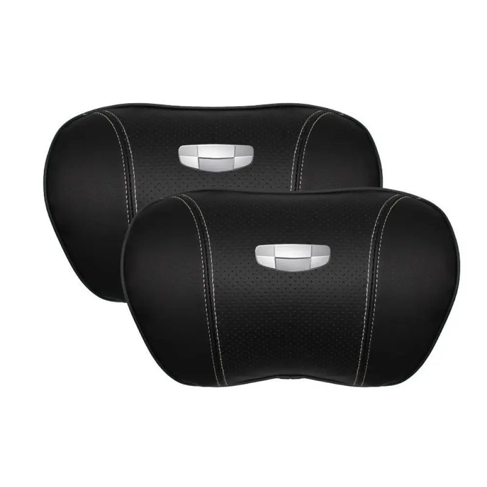 Suitable For Geometry Car Seat Headrest Lumbar Pillow Black
