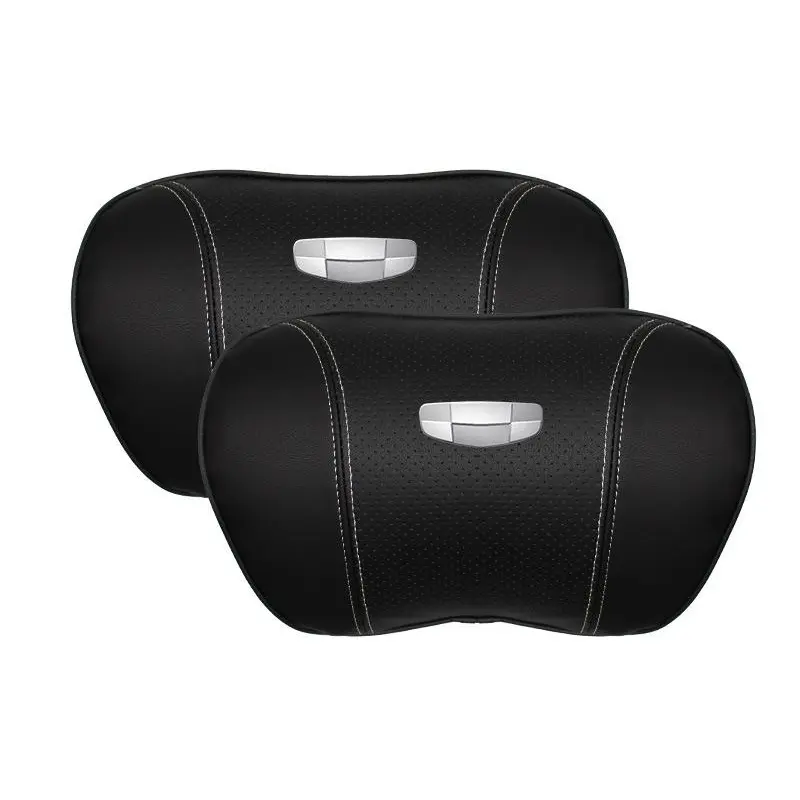 Suitable For Geometry Car Seat Headrest Lumbar Pillow Black