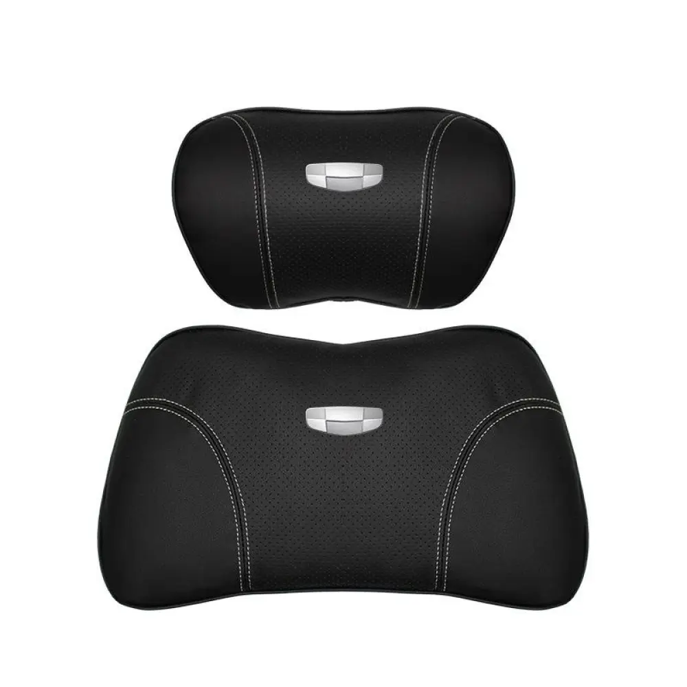 Suitable For Geometry Car Seat Headrest Lumbar Pillow Black