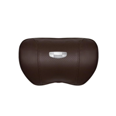 Suitable For Geometry Car Seat Headrest Lumbar Pillow Brown 02