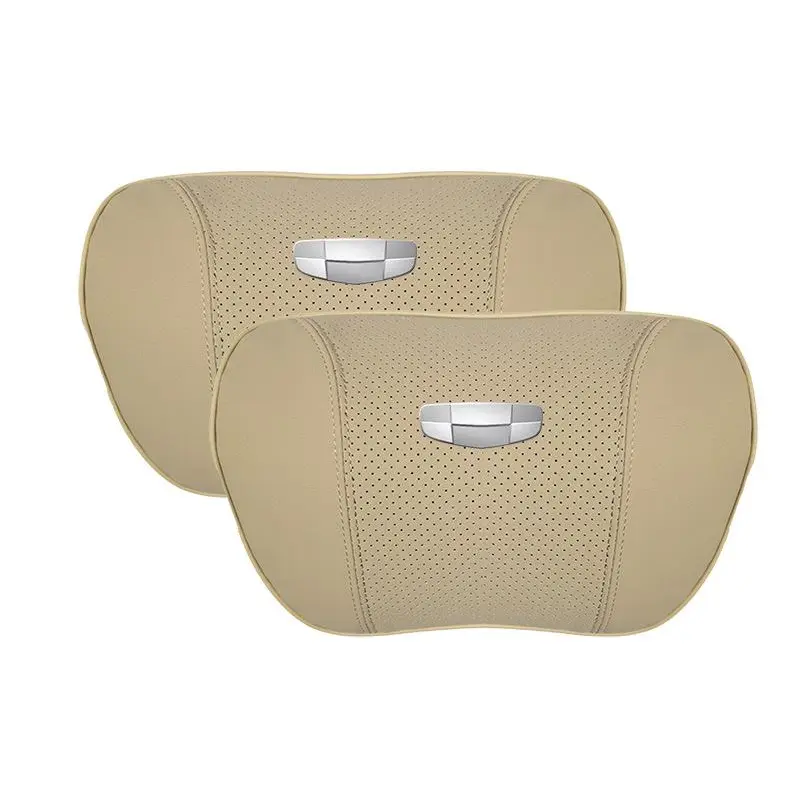 Suitable For Geometry Car Seat Headrest Lumbar Pillow Off-White